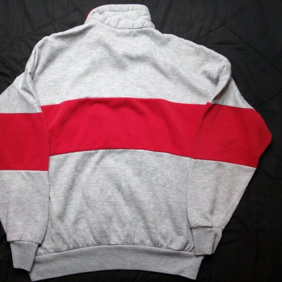 Vintage Panda Bear Stripe 1/4 Zip Sweatshirt - Picture 7 of 7